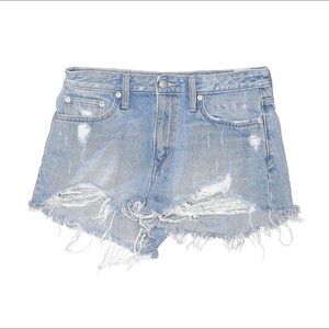 Lovers + Friends Blue Distressed Jean Shorts 28